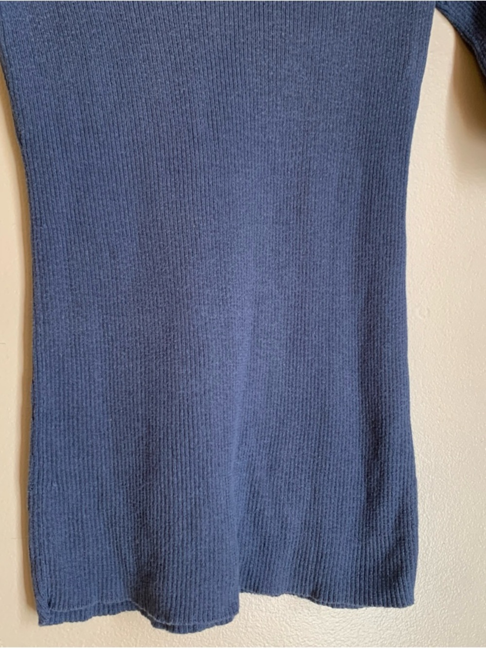 Peruvian Connection Thin Ribbed Sweater Small 3/4 Sleeve Ribbed Basics Capsule - Picture 2 of 7
